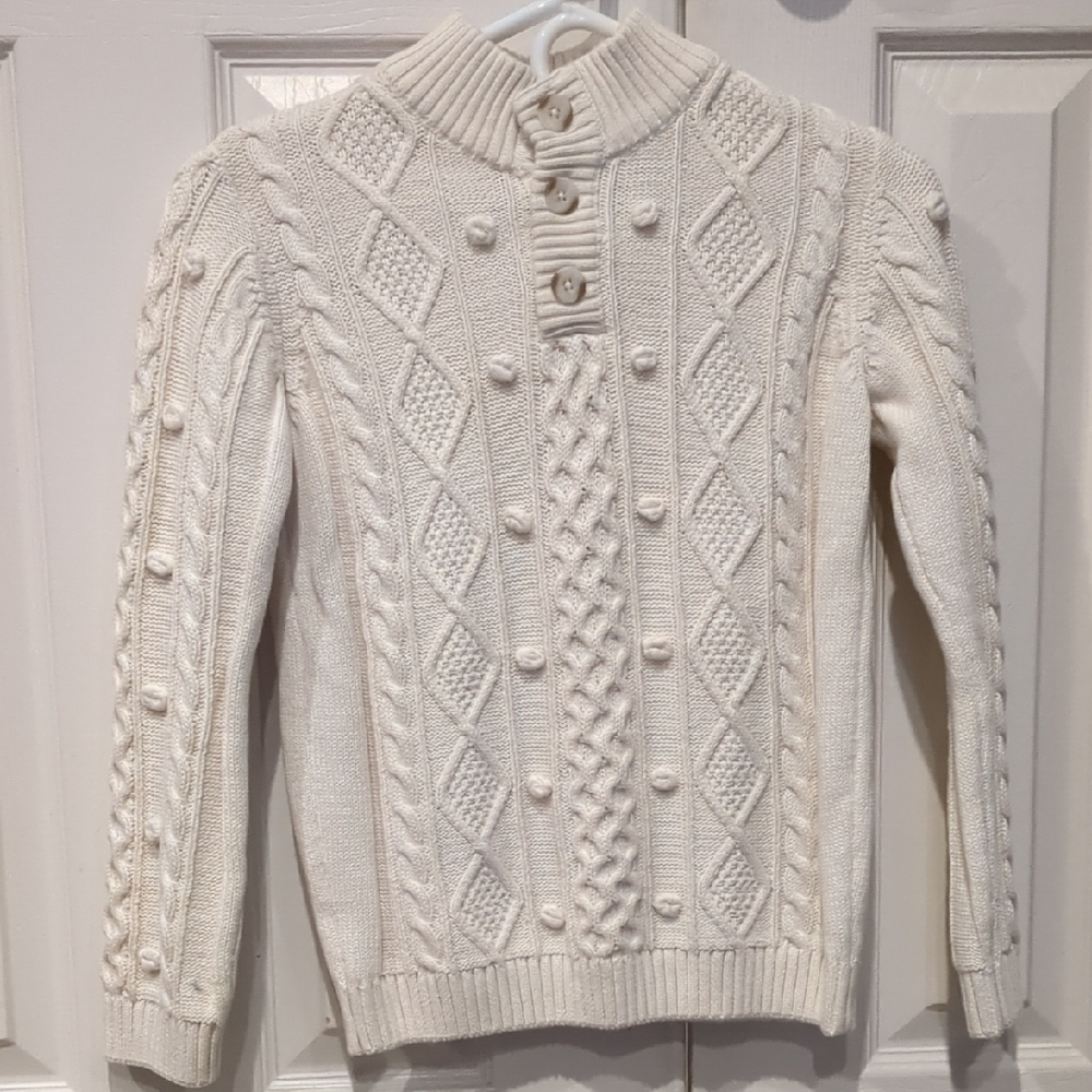 Gymboree Cream Cable Knit Turtleneck Sweater